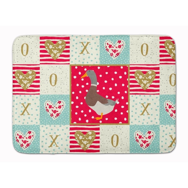 Carolines Treasures 19 x 27 in. Saxony Sachsenente Duck Love Machine Washable Memory Foam Mat CK5290RUG - main